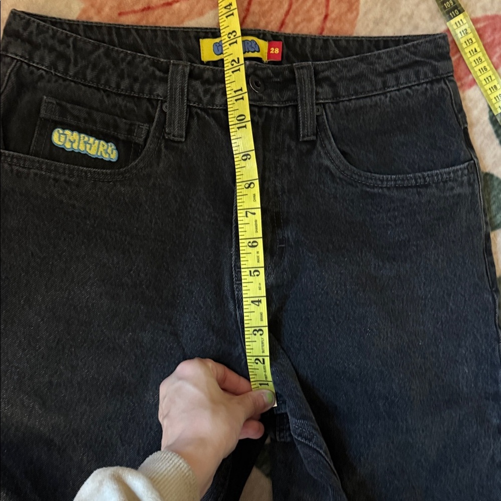 Empyre Black Relaxed Ultra Baggy Wash Skate Jeans Size 28 Inseam 25 - Picture 6 of 8